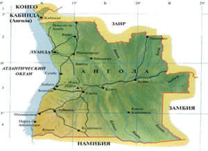 Ангола карта